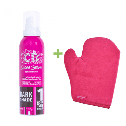 Cocoa Brown dark mousse + tanning mitt