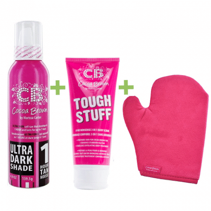 Cocoa brown ultra dark + scrub + tanning mitt combideal