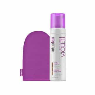 minetan violet 1 hour dark tan + tanning mitt