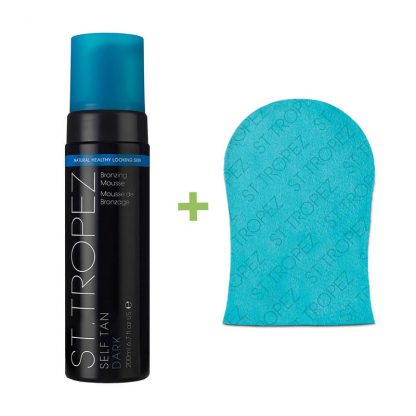 St Tropez dark bronzing mousse en tanning mitt